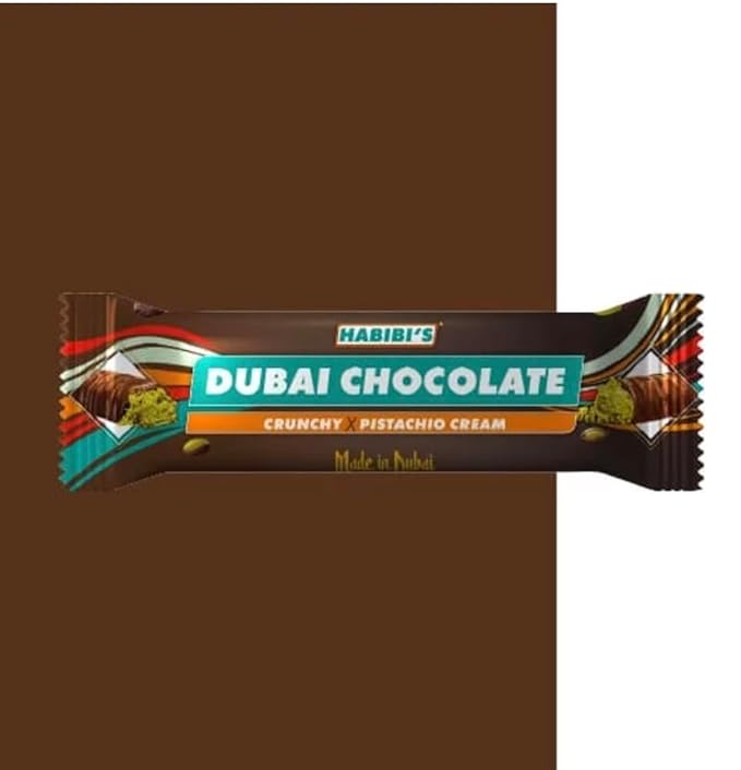 Habibi’s Dubai Pistachio Chocolate Bar – Knafeh Crunch & Creamy Filling (3, 6, 9, or 12-Pack)