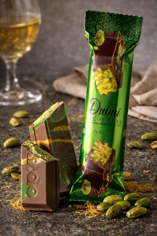 Luxury Dubai Pistachio Chocolate Bar – With Crunchy Kunafa (1 or 2 Bars)