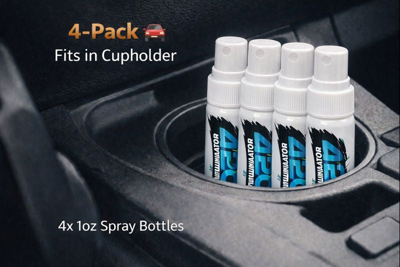 420 Odor Eliminator Spray – New Car Blue Scent (2, 3, or 4-Pack – 1oz Each)