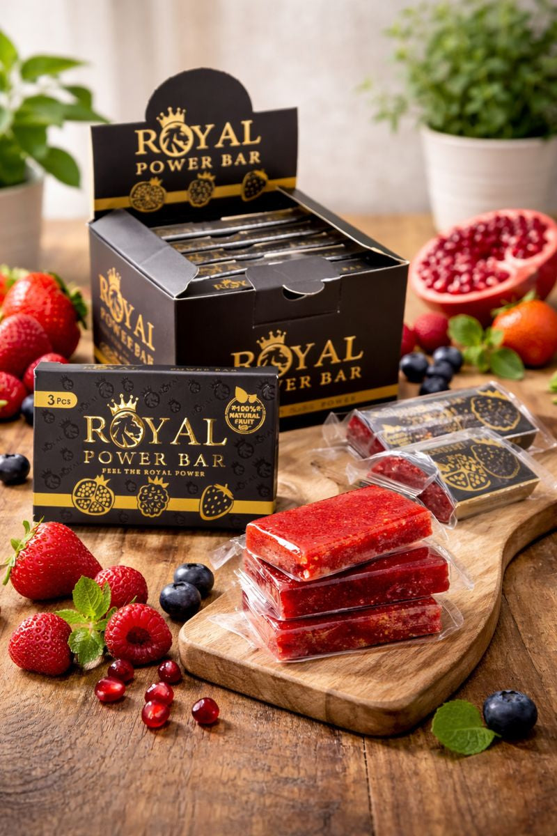 Royal Power Bar – Fruit Blend Energy Snack (3 Pack, 100% Natural Fruit)